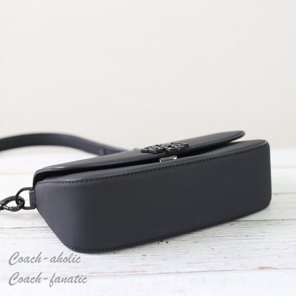 NWT Tory Burch Britten Matte Convertible Crossbody in Black - Picture 9 of 13
